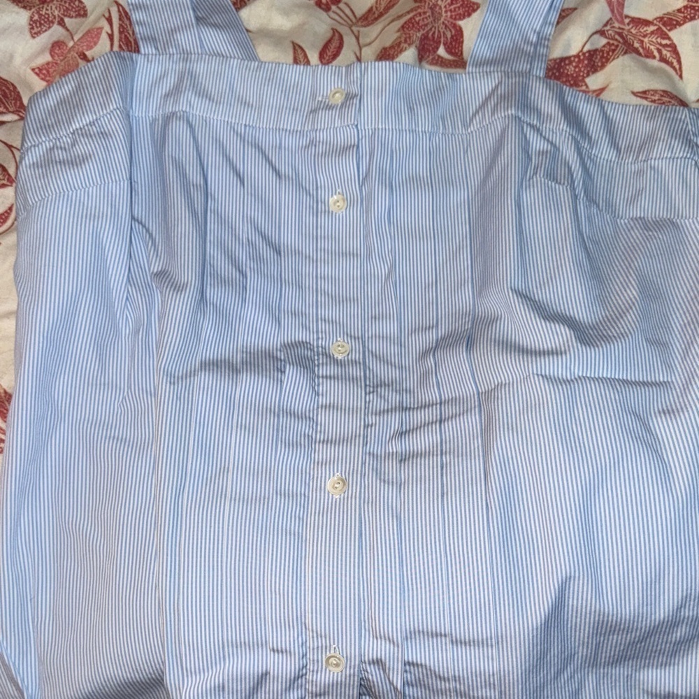 J. Crew Light Blue Striped Tank Top - Picture 3 of 4
